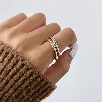 [Gaonasi]Miley Gold & Silver Layered Rings