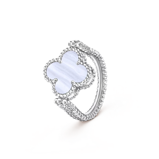 [Gaonasi]CLOVER RIVERSIBLE RING SILVER COLLECTION