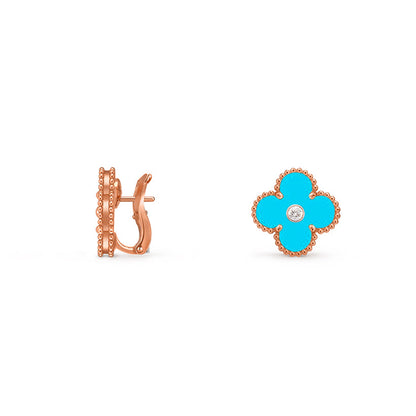 [Gaonasi]CLOVER 15MM MOP DIAMOND EARRINGS COLLECTION
