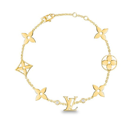 [Gaonasi]STAR AND SUN 7 MOTIFS GOLD BRACELET