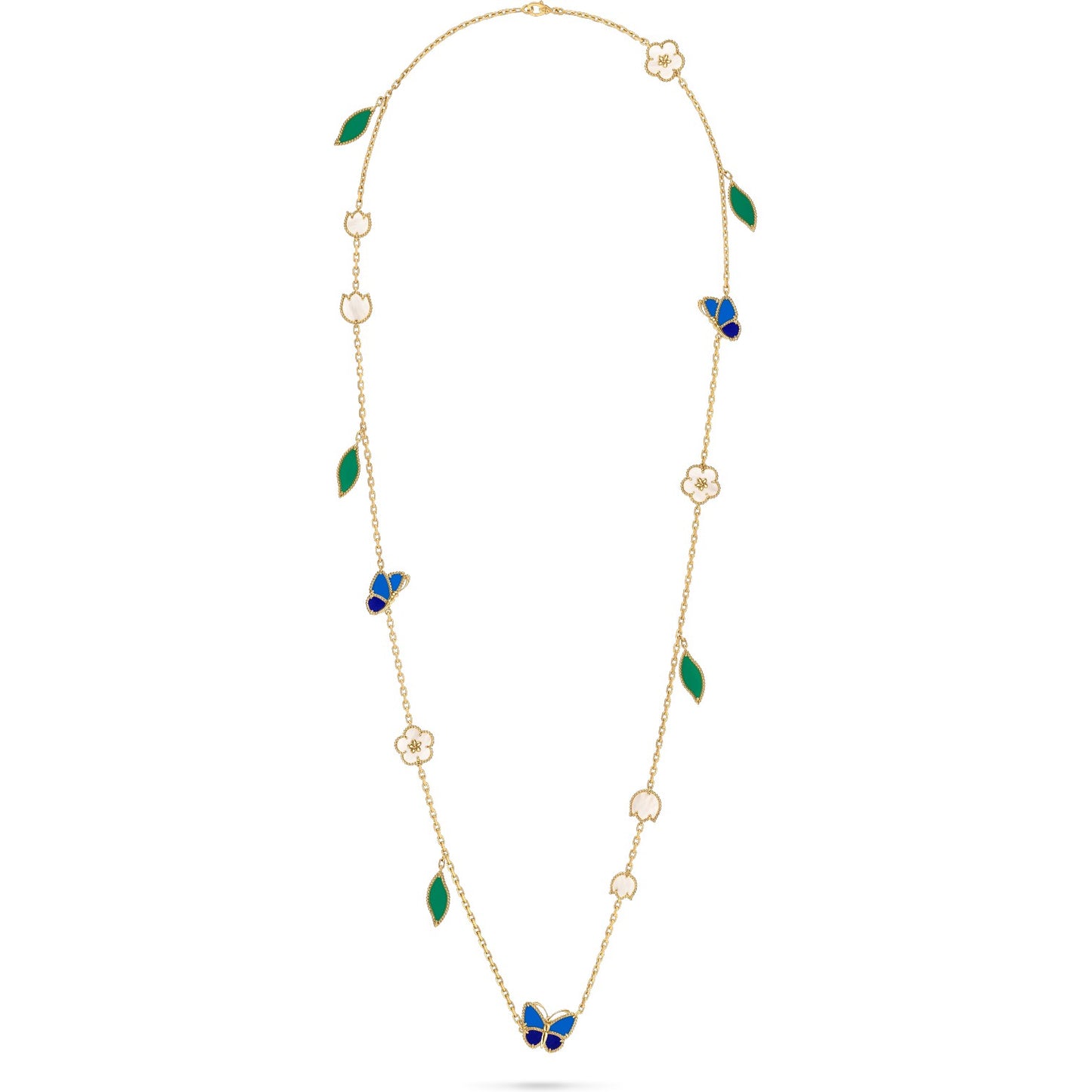 [GAONASI]LUCKY SPRING BUTTERFLY 15 FLOWER NECKLACE