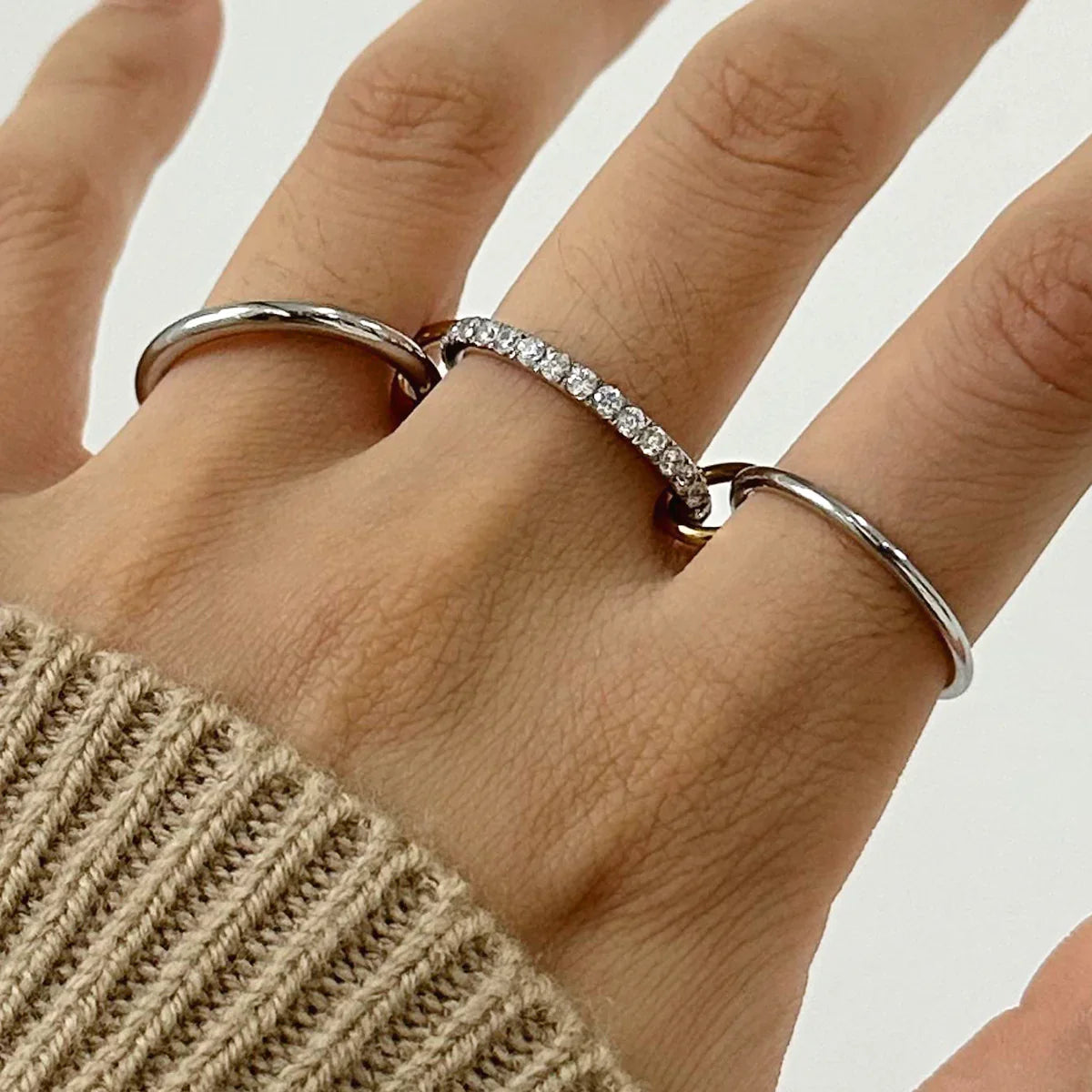 [Gaonasi]Evadne Diamond Ring Stack
