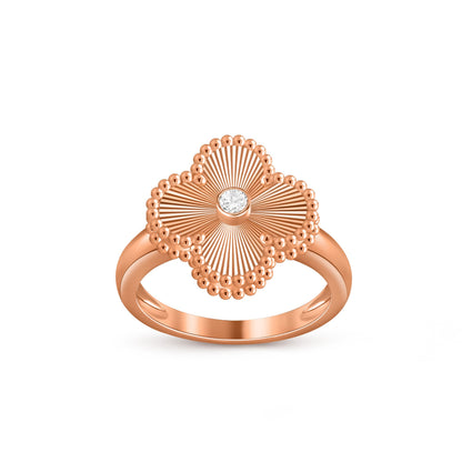 [Gaonasi]CLOVER DIAMOND RING ROSE GOLD COLLECTION