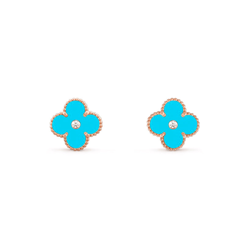 [Gaonasi]CLOVER  15MM DIAMOND EARRINGS COLLECTION