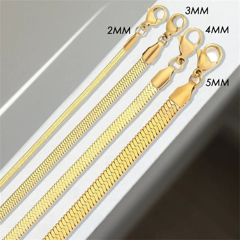 [Gaonasi]Vida Gold Herringbone Bracelet