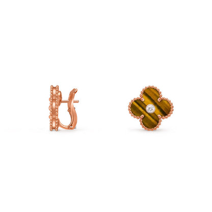 [Gaonasi]CLOVER 15MM MOP DIAMOND EARRINGS COLLECTION