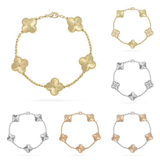 [Gaonasi] CLOVER 5 MOTIF LASER BRACELET COLLECTION