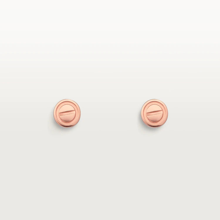 [Gaonasi]LOVE EARRINGS PINK GOLD 10MM