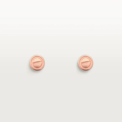 [Gaonasi]LOVE EARRINGS PINK GOLD 10MM