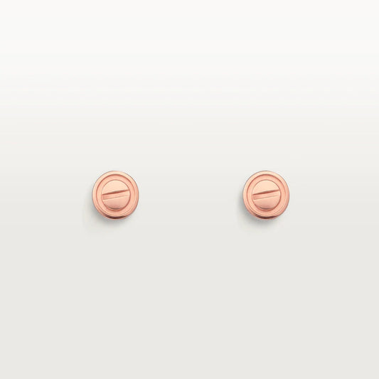 [Gaonasi]LOVE EARRINGS PINK GOLD 10MM