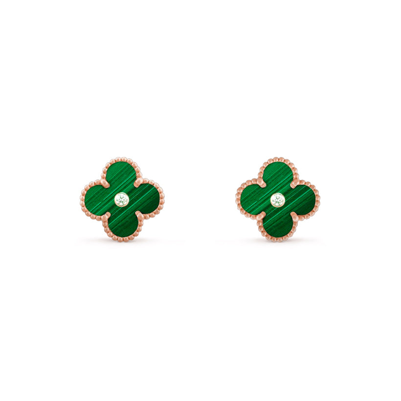 [Gaonasi]CLOVER  15MM DIAMOND EARRINGS COLLECTION