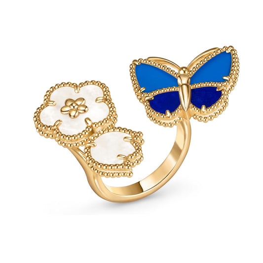 [GAONASI]LUCKY SPRING BUTTERFLY OPEN-FACE RINGS