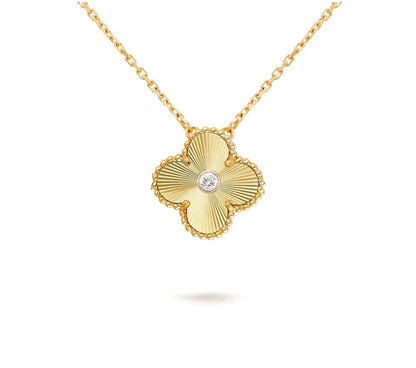 [Gaonasi]CLOVER 15MM DIAMOND SINGLE FLOWER NECKLACE COLLECTION