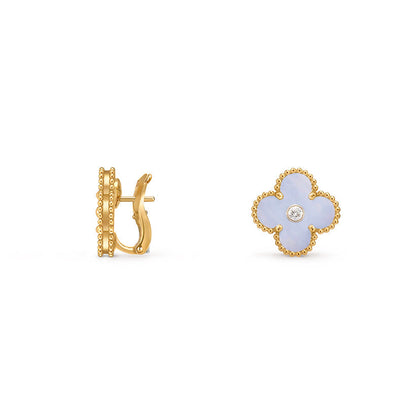 [Gaonasi]CLOVER 15MM MOP DIAMOND EARRINGS COLLECTION