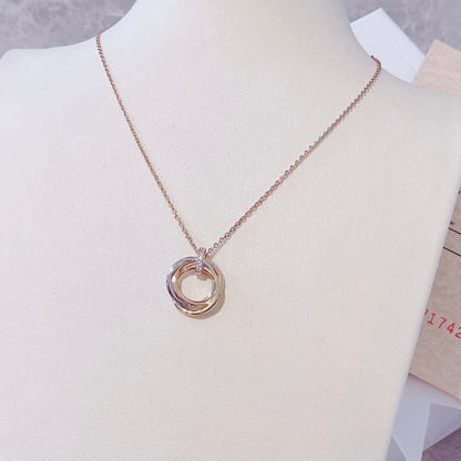 [Gaonasi]TRINITY NECKLACE GOLD  DIAMONDS