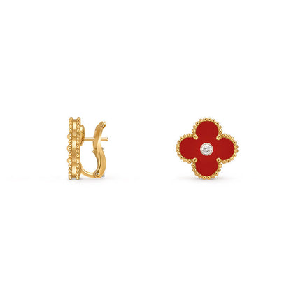 [Gaonasi]CLOVER 15MM MOP DIAMOND EARRINGS COLLECTION