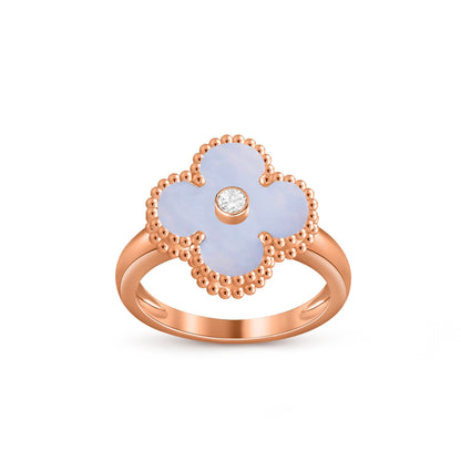 [Gaonasi]CLOVER DIAMOND RING ROSE GOLD COLLECTION