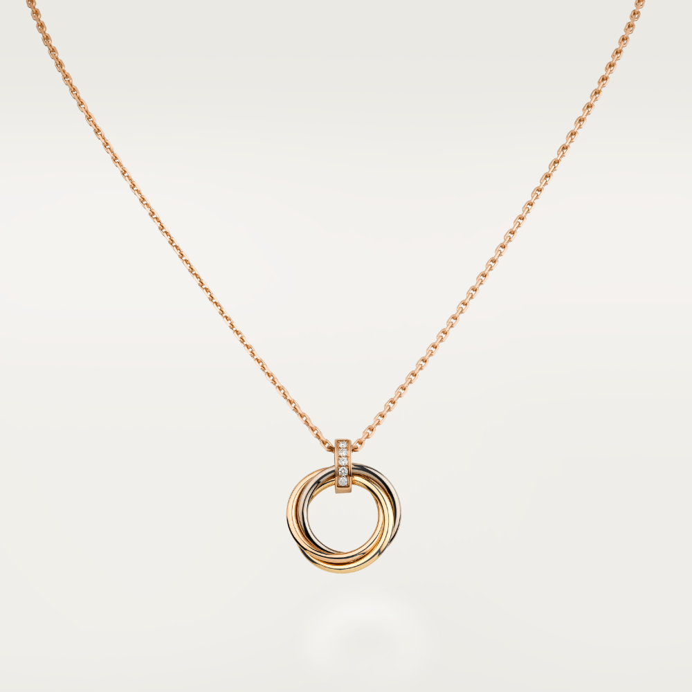 [Gaonasi]TRINITY NECKLACE GOLD  DIAMONDS