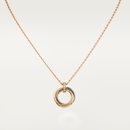 [Gaonasi]TRINITY NECKLACE GOLD  DIAMONDS