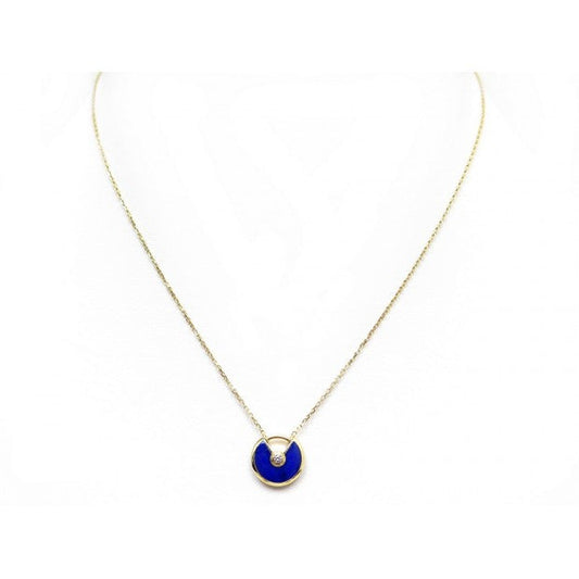 [Gaonasi]AMULETTE ROSE GOLD AGATE NECKLACE