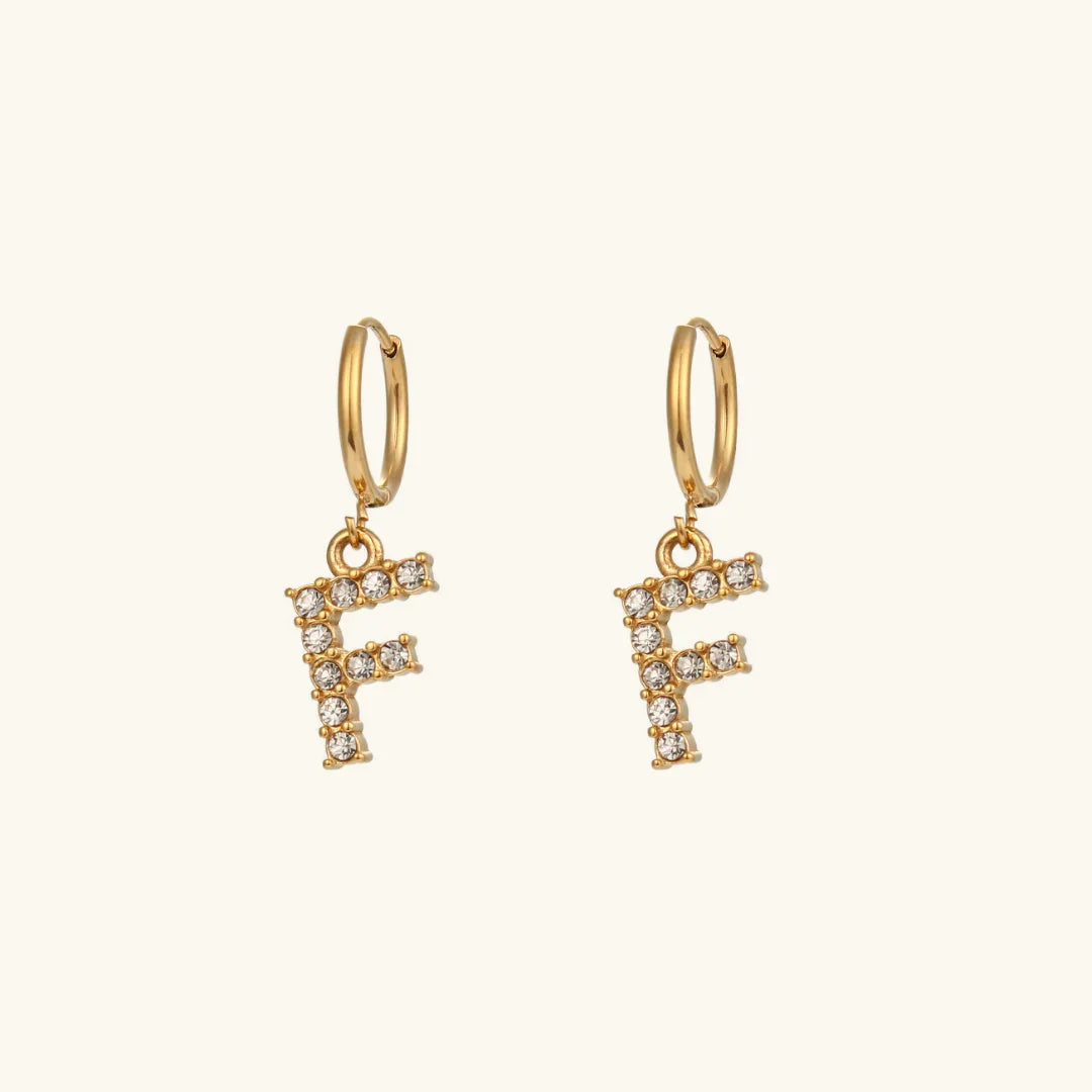 [Gaonasi]Wilhemina Initial Letter Earrings
