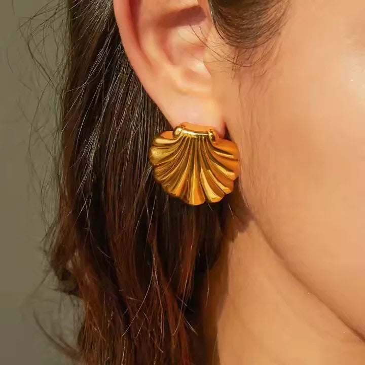 [Gaonasi]Bayside Gold Seashell Earrings
