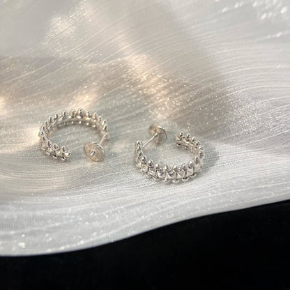 [Gaonasi]CLASH SMALL HOOP EARRINGS