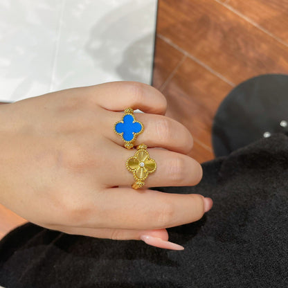 [Gaonasi]CLOVER RIVERSIBLE RING GOLD COLLECTION