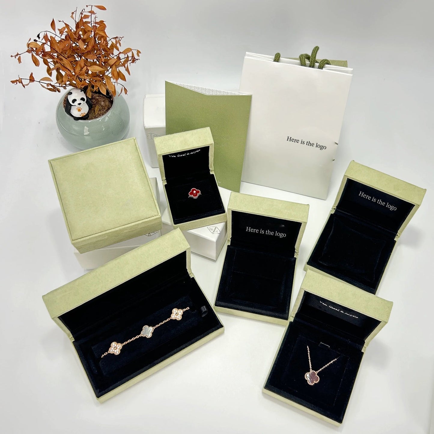 [Gaonasi]CLOVER MINI 9.5MM CARNELIANS NECKLACE COLLECTION