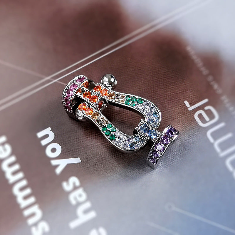 [Gaonasi]FORCE LARGE HORSESHOE CLASP  METAL BRACELET