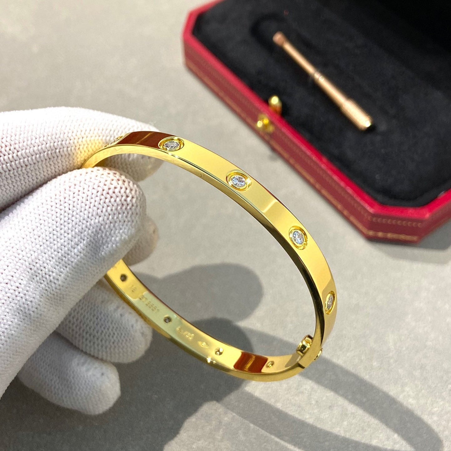 [Gaonasi]LOVE BRACELET 6.1MM 10 DIAMONDS