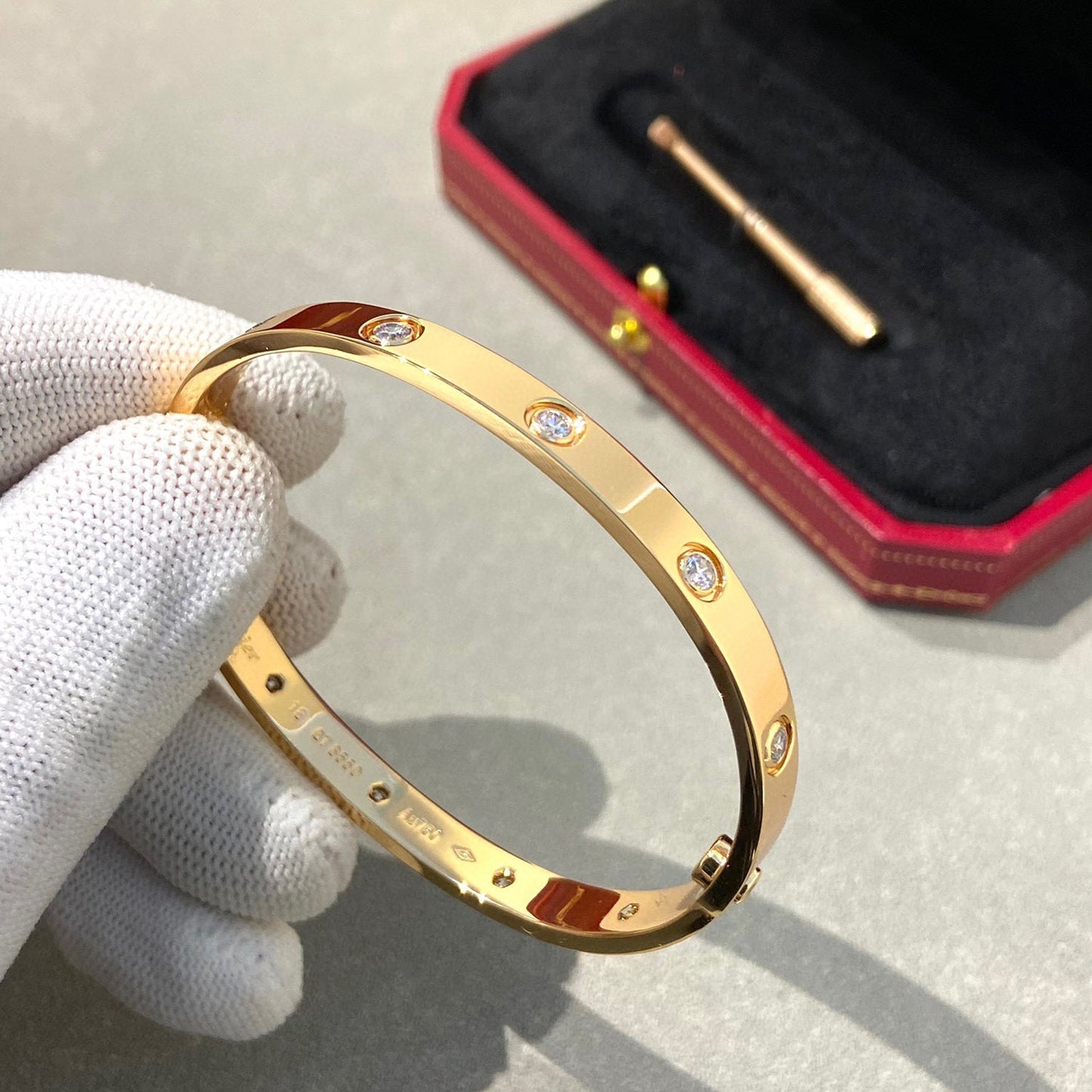 [Gaonasi]LOVE BRACELET 6.1MM 10 DIAMONDS