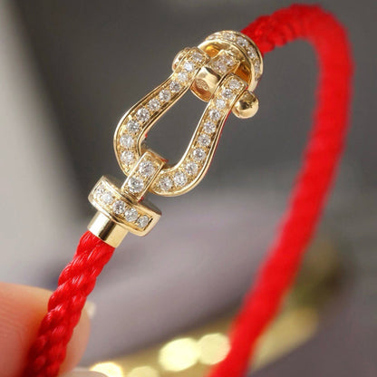 [Gaonasi]FORCE LARGE HORSESHOE FULL DIAMOND BRACELET GOLD