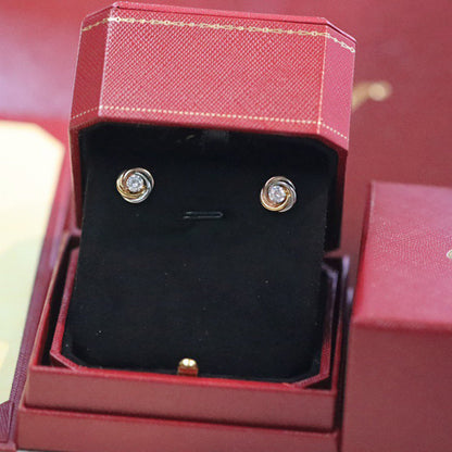 [Gaonasi Jewelry]TRINITY STUD DIAMOND EARRINGS