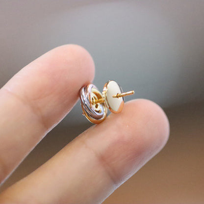 [Gaonasi Jewelry]TRINITY STUD DIAMOND EARRINGS