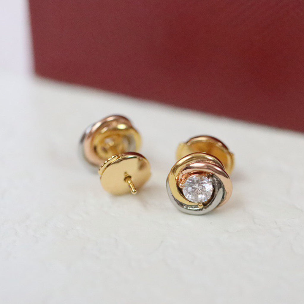 [Gaonasi Jewelry]TRINITY STUD DIAMOND EARRINGS