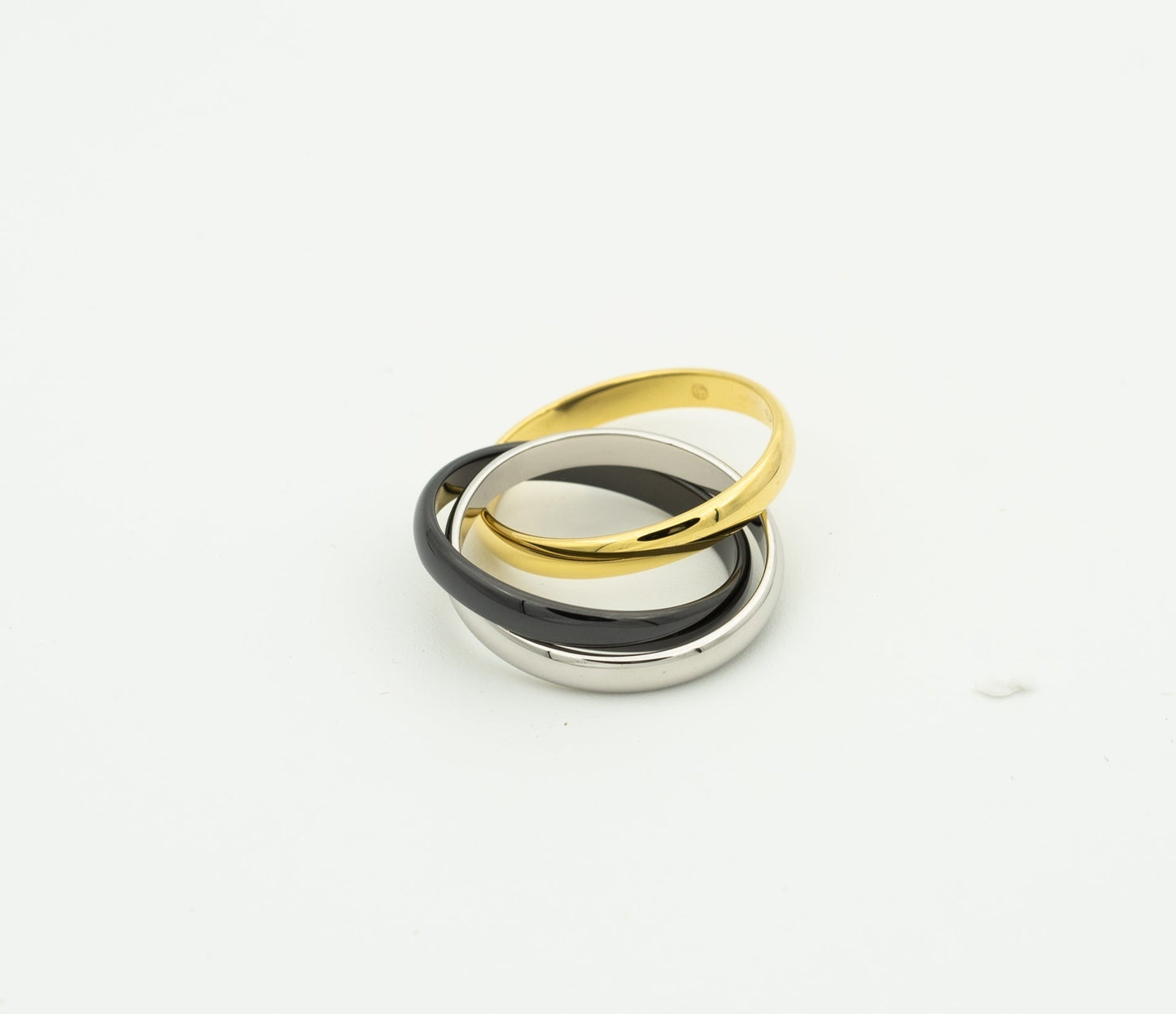 [Gaonasi]TRINITY RING BLACK GOLD SILVER