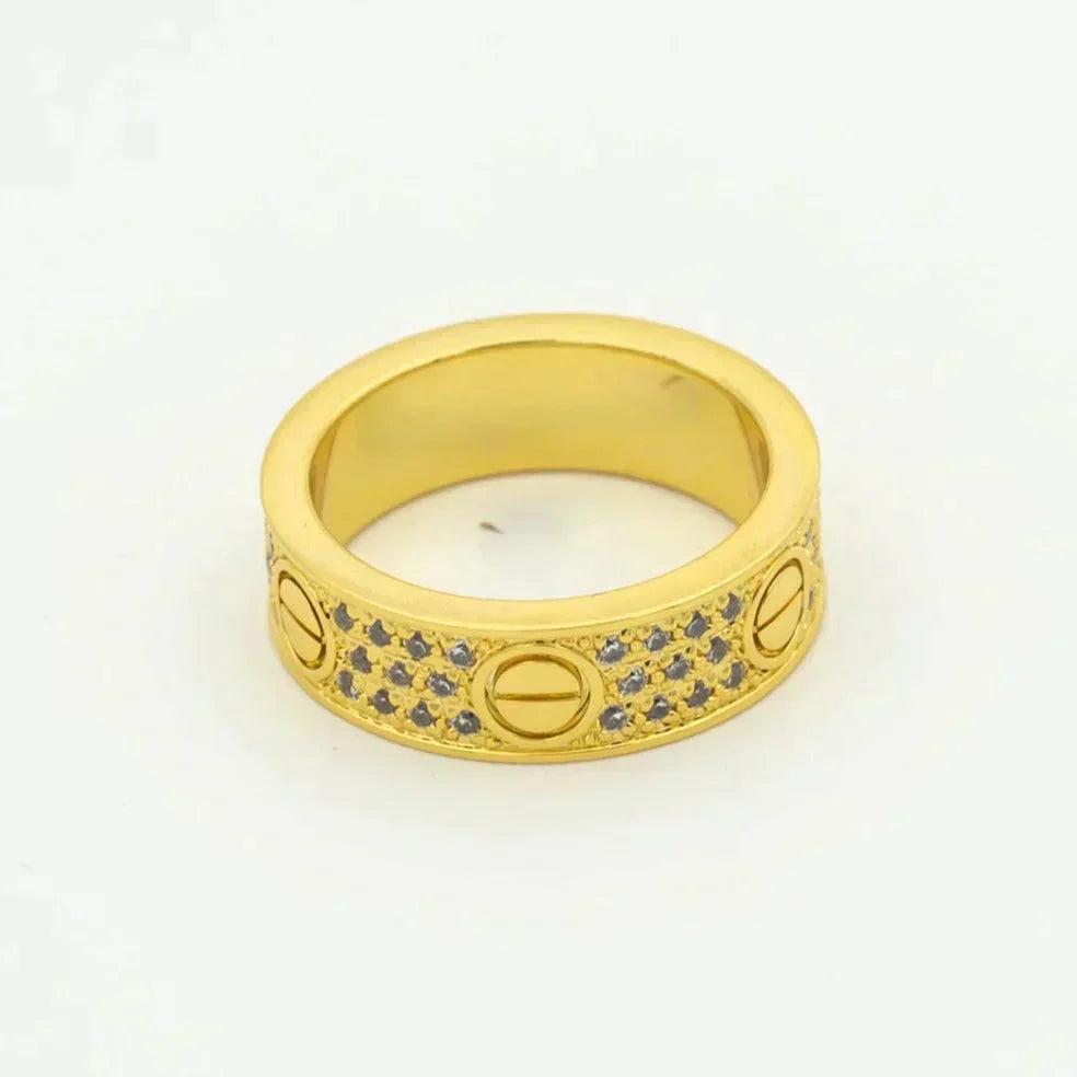 [Gaonasi]LOVE RING 5.5MM DIAMONDS PAVED