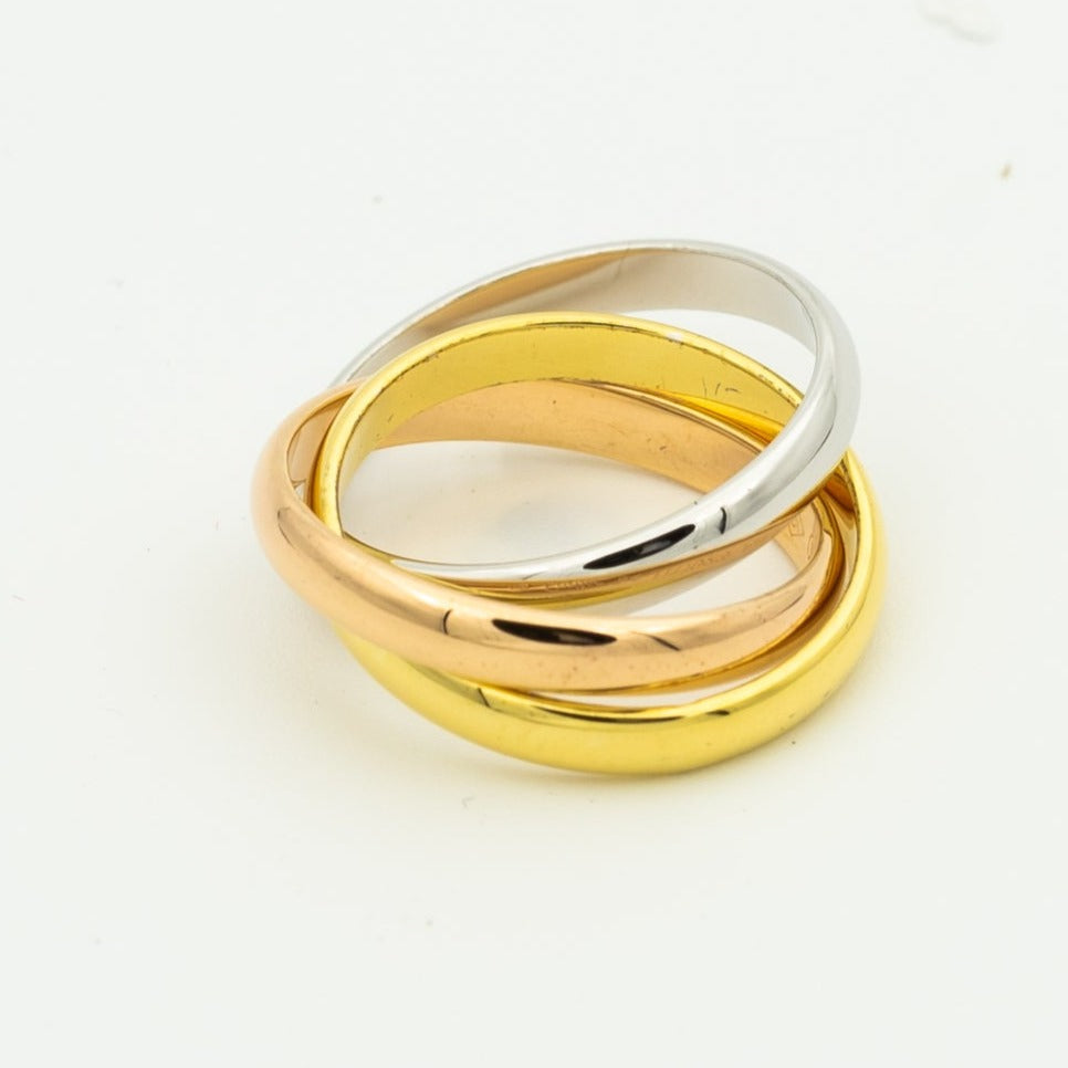 [Gaonasi]TRINITY RING GOLD PINK GOLD SILVER