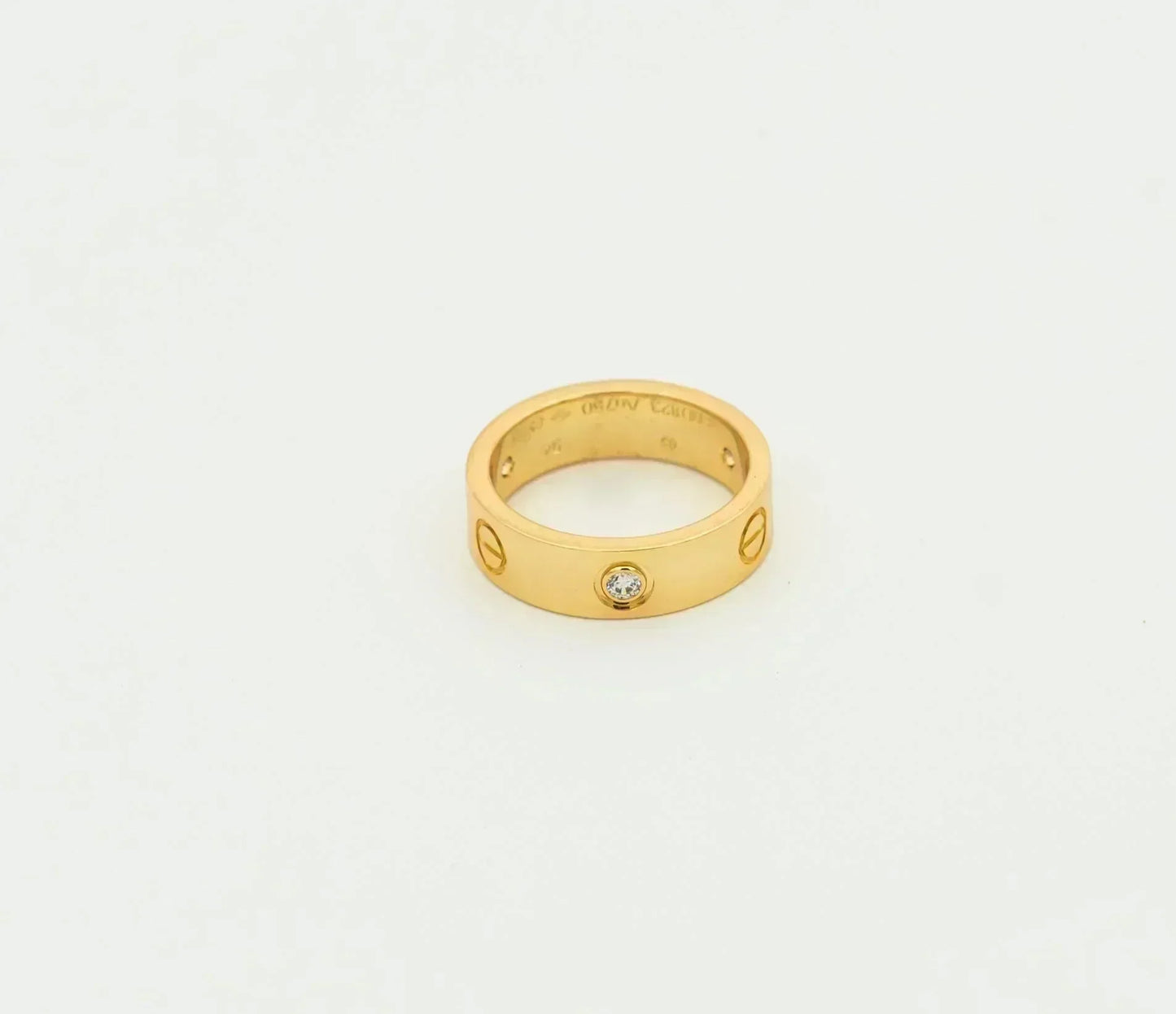 [Gaonasi]LOVE RING 5.5MM 3 DIAMONDS GOLD