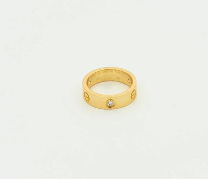 [Gaonasi]LOVE RING 5.5MM 3 DIAMONDS GOLD