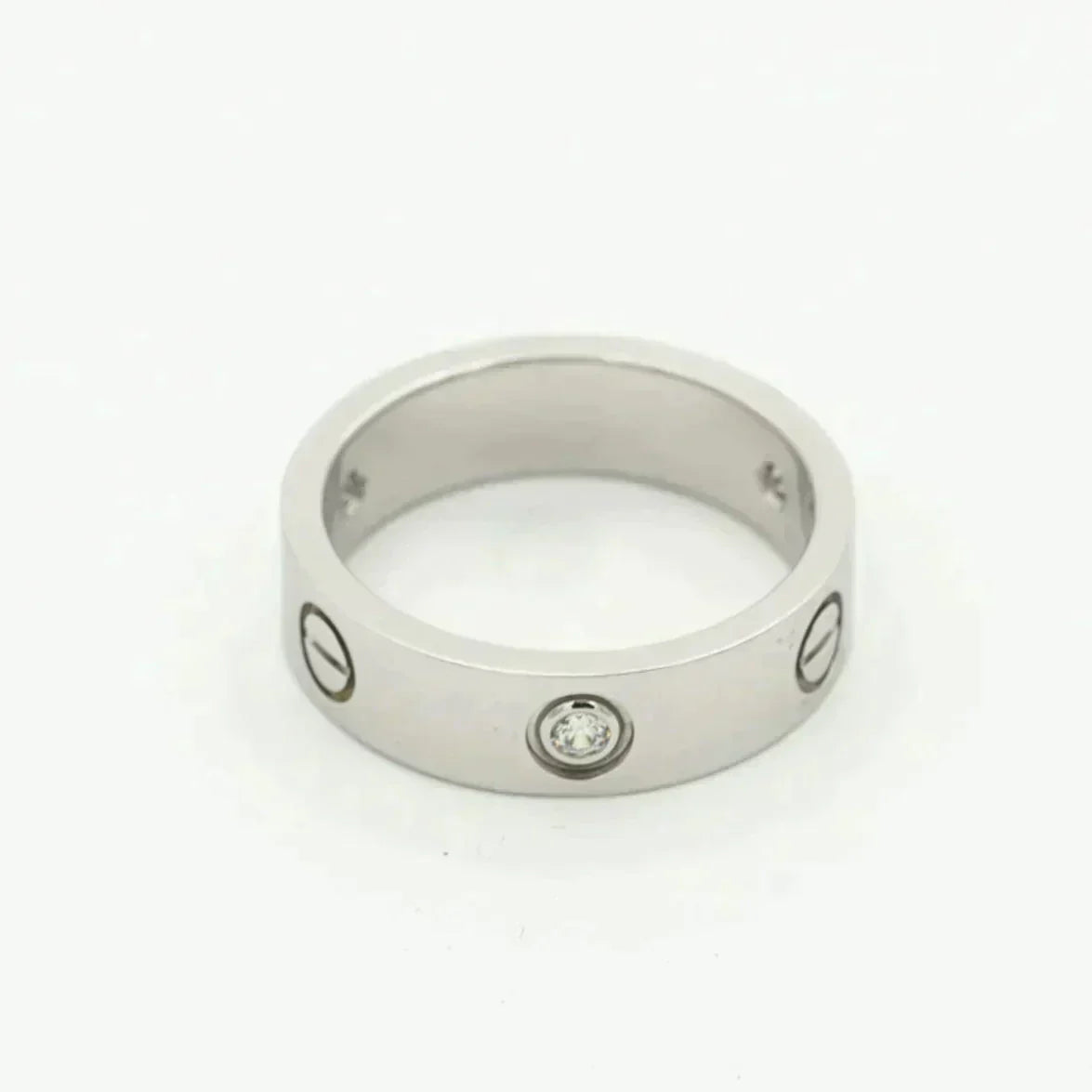 [Gaonasi]LOVE RING 5.5MM 3 DIAMONDS SILVER