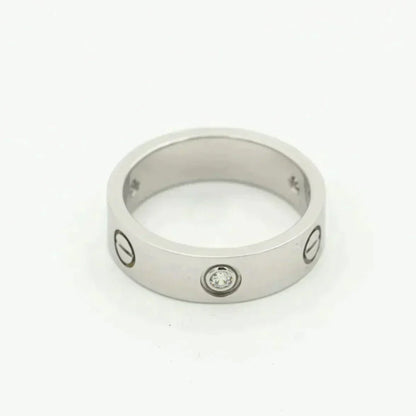 [Gaonasi]LOVE RING 5.5MM 3 DIAMONDS SILVER