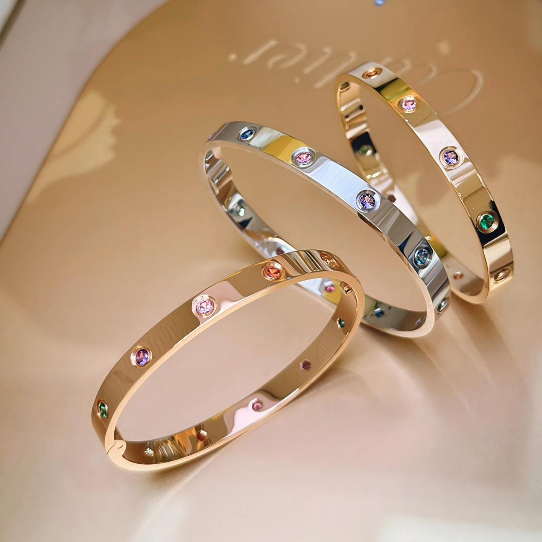 [GAONASI]2026 RAINBOW LOVE BRACELET 6.1MM  10 DIAMONDS