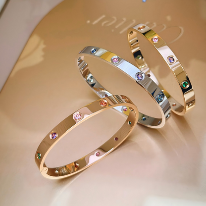 [GAONASI]2026 RAINBOW LOVE BRACELET 6.1MM  10 DIAMONDS