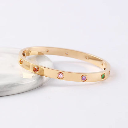 [GAONASI]2026 RAINBOW LOVE BRACELET 6.1MM  10 DIAMONDS