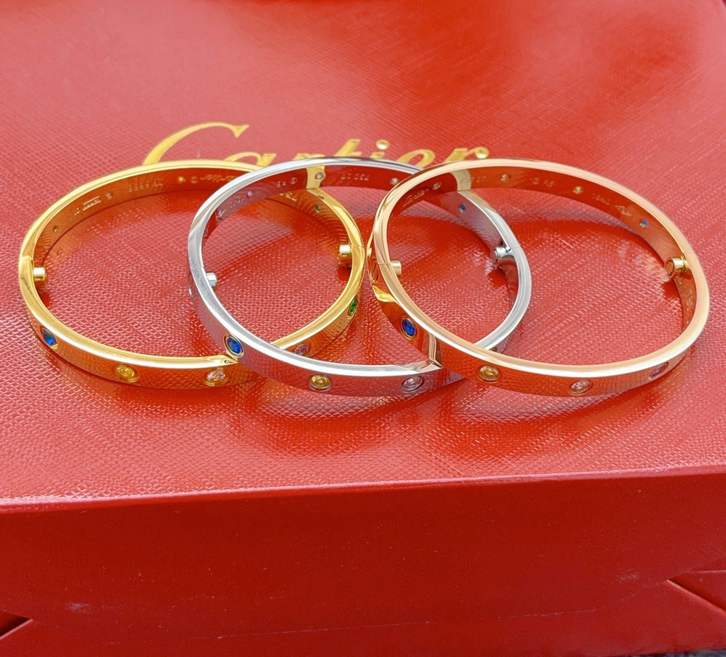 [GAONASI]2026 RAINBOW LOVE BRACELET 6.1MM  10 DIAMONDS