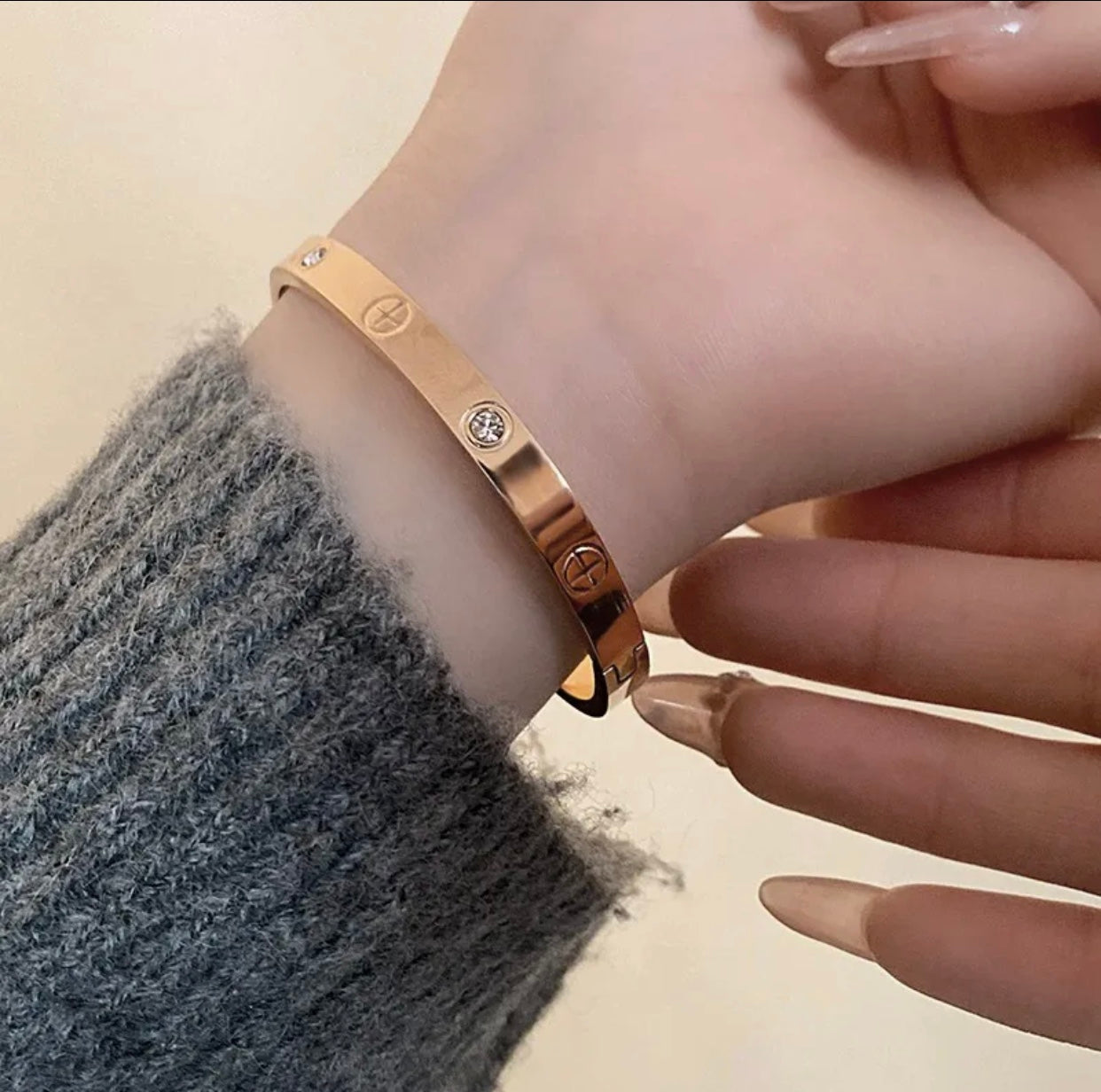 [GAONASI]2026 RAINBOW LOVE BRACELET 6.1MM  10 DIAMONDS