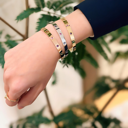 [GAONASI]2026 RAINBOW LOVE BRACELET 6.1MM  10 DIAMONDS