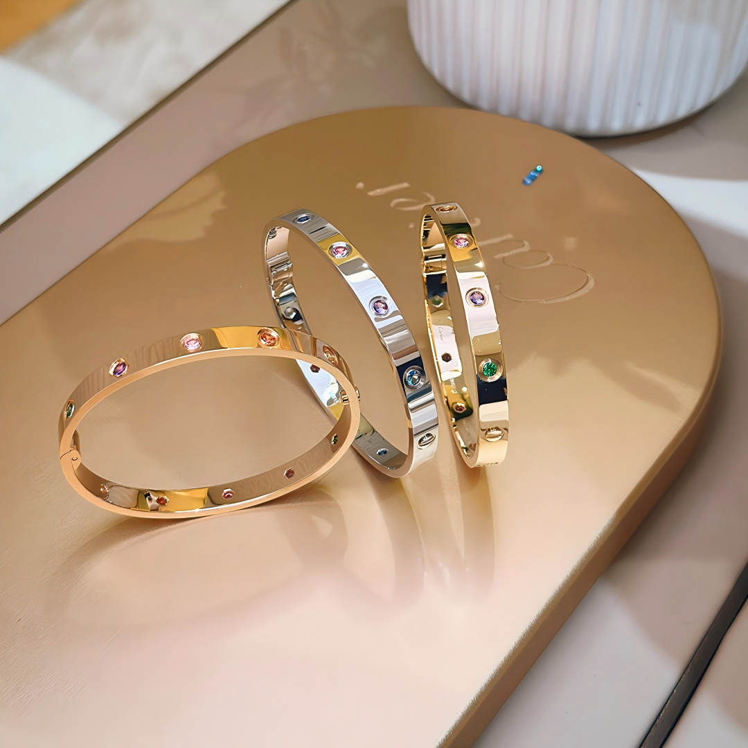 [GAONASI]2026 RAINBOW LOVE BRACELET 6.1MM  10 DIAMONDS
